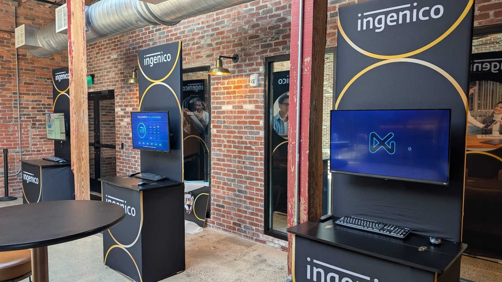Technology company convention showcase at Nelson's Green Brier Distillery, Marathon Village, Nashville, TN, with AV by Nashville Visual, photo 3