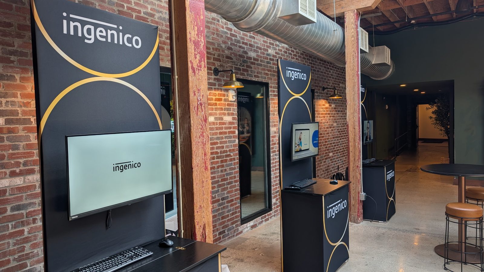 Technology company convention showcase at Nelson's Green Brier Distillery, Marathon Village, Nashville, TN, with AV by Nashville Visual, photo 4