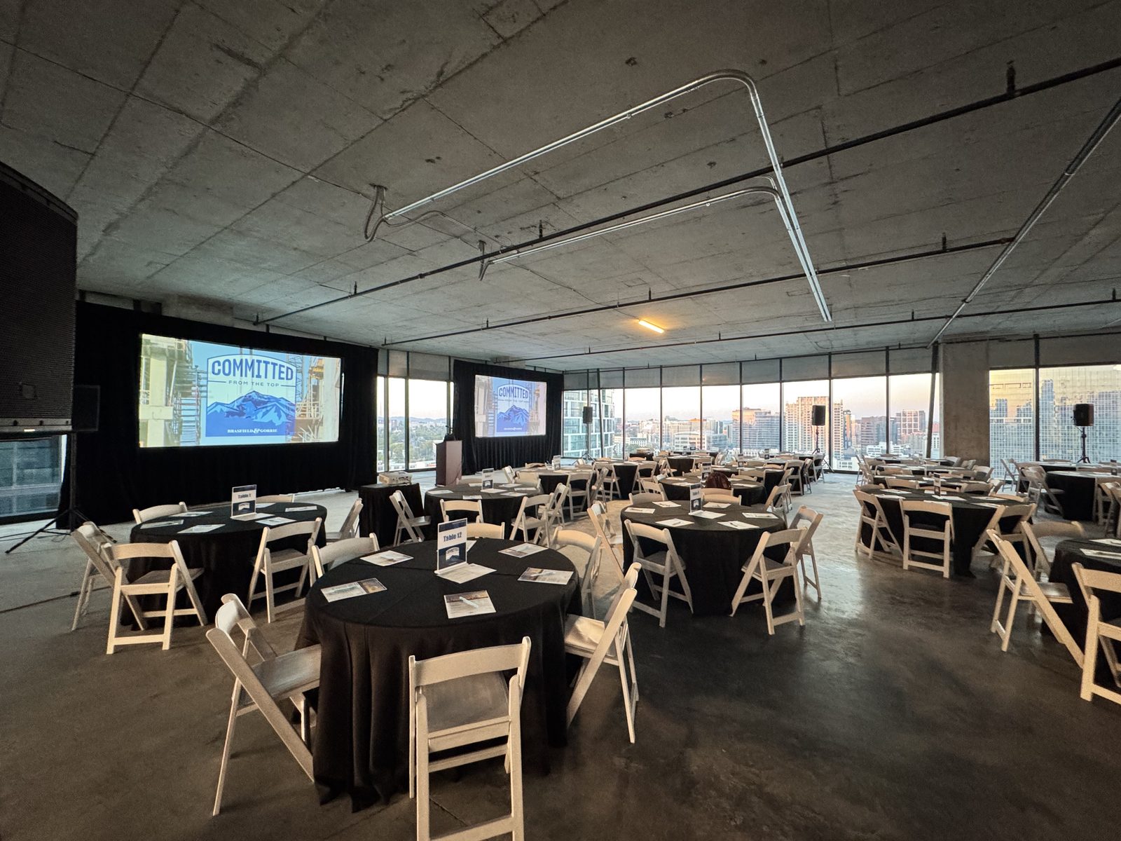 Construction industry corporate event at 1221 Broadway, Nashville, TN, with AV by Nashville Visual, photo 2