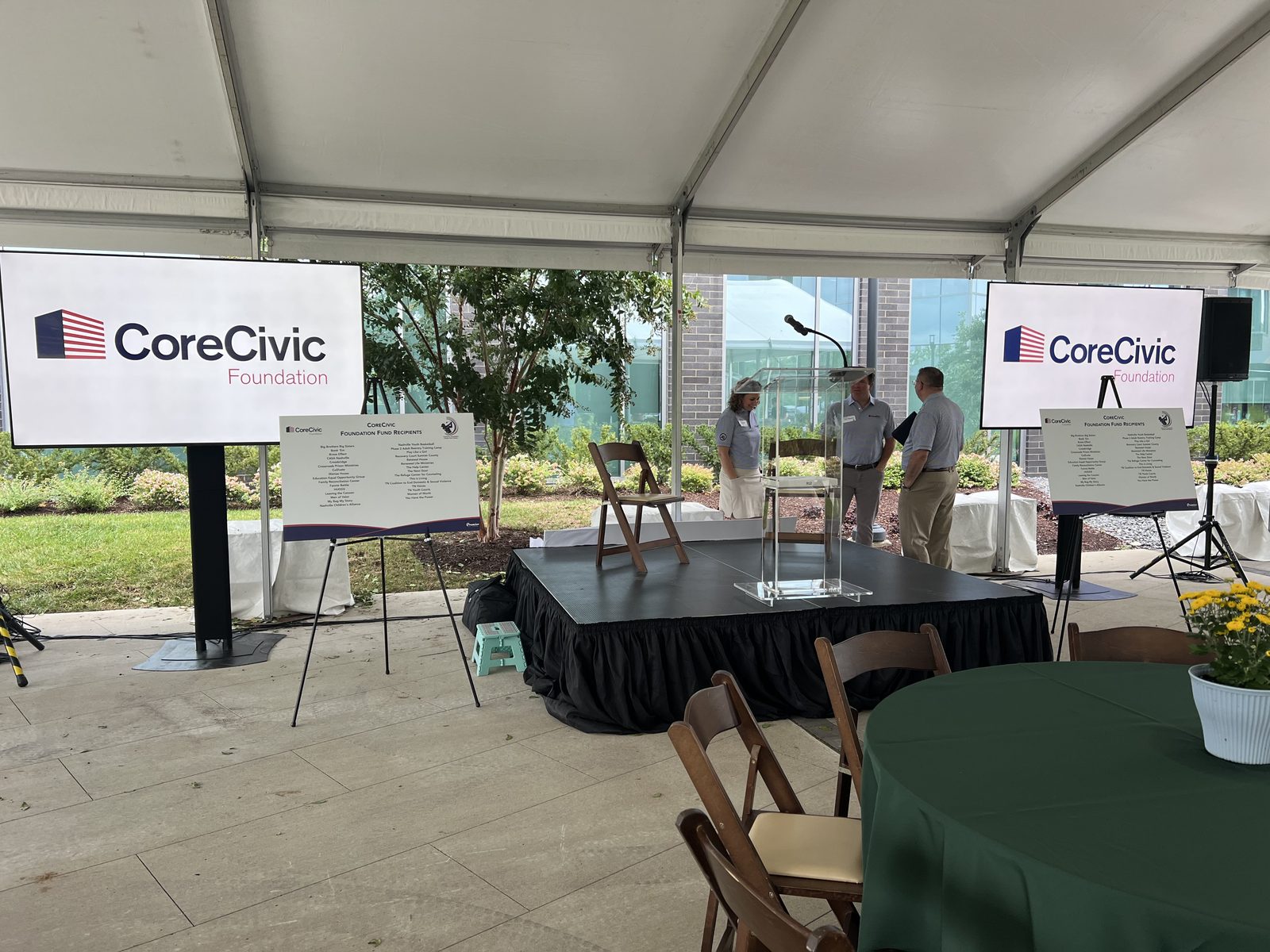 Government contractor outdoor event at 5501 Virginia Way, Brentwood, TN, with AV by Nashville Visual, photo 1