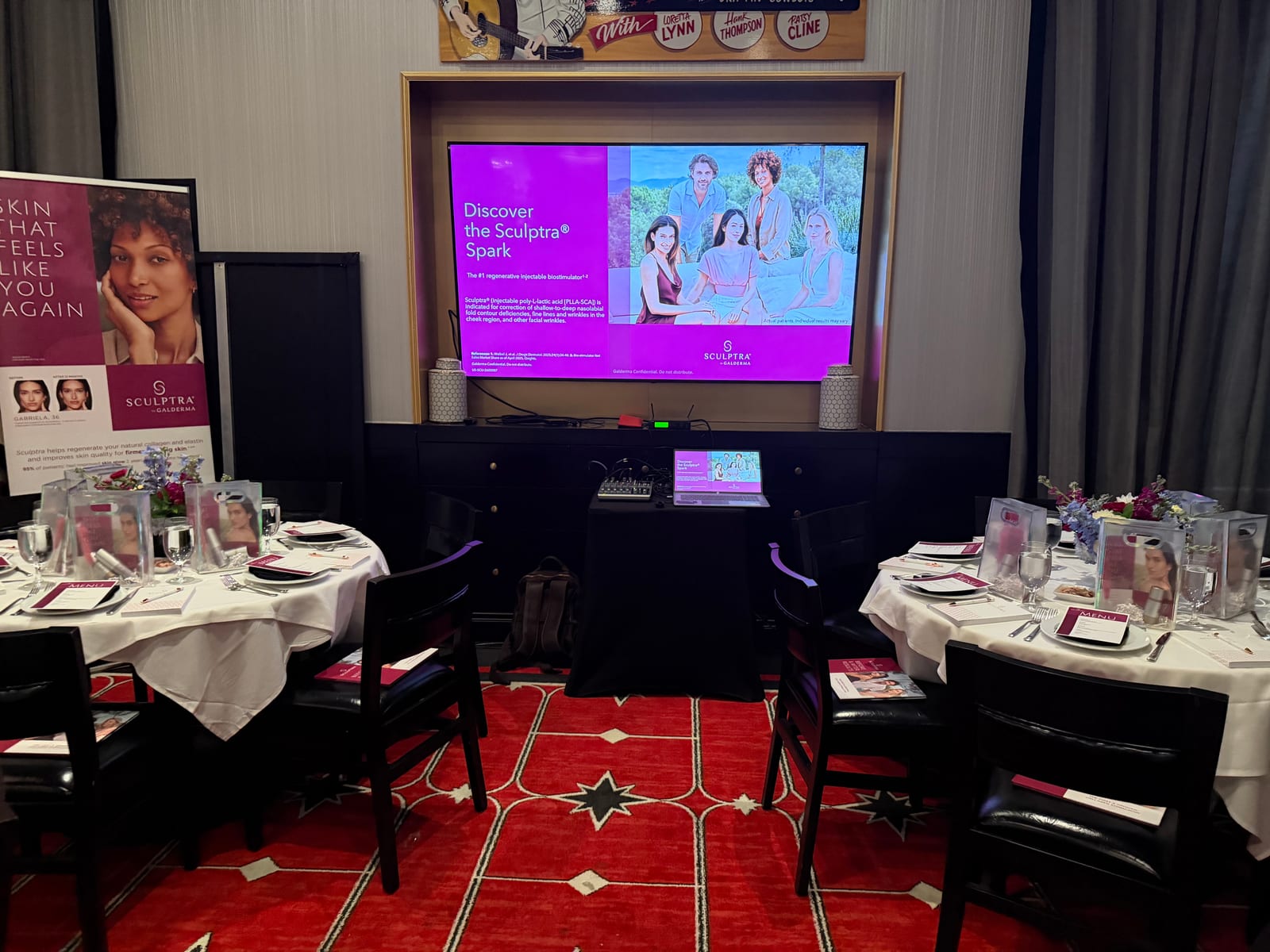 Pharma industry dinner meeting at Detroit Cowboy, Nashville, TN, with AV by Nashville Visual