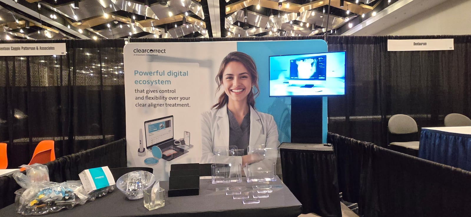Dental trade show booth at Renaissance Nashville Hotel, Nashville, TN, with AV by Nashville Visual