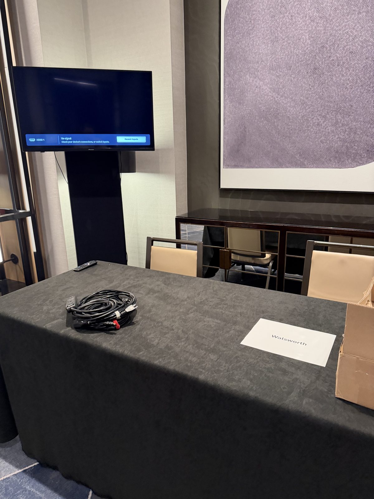 Technology trade show table at JW Marriott Nashville, Nashville, TN, with AV by Nashville Visual, photo 1
